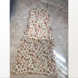 MNG Casual Floral Open Back Maxi Dress